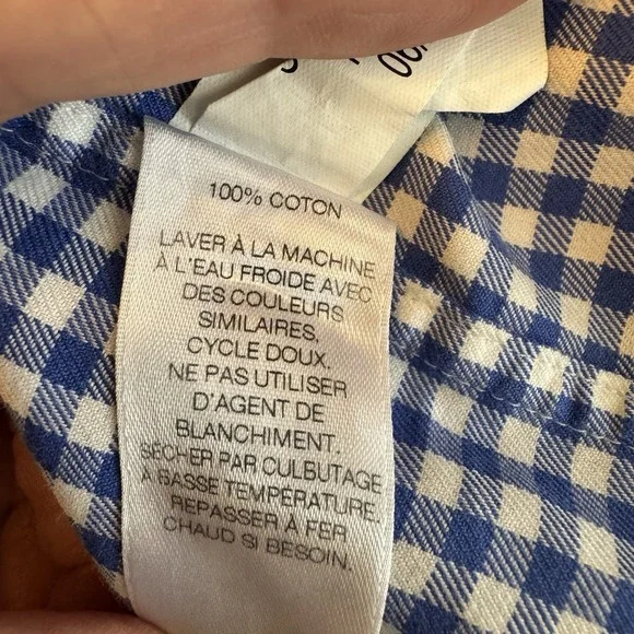 Vineyard Vines Men Large Blue White Plaid Long Sleeve Classic Fit Tucker Shirt - Picture 7 of 10